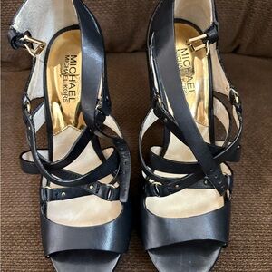 Michael Kors Black Strappy Heels